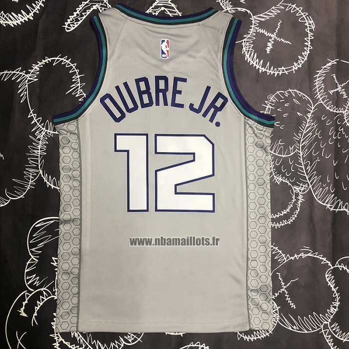 Maillot Charlotte Hornets Kelly Oubre JR. NO 12 Ville Edition Gris